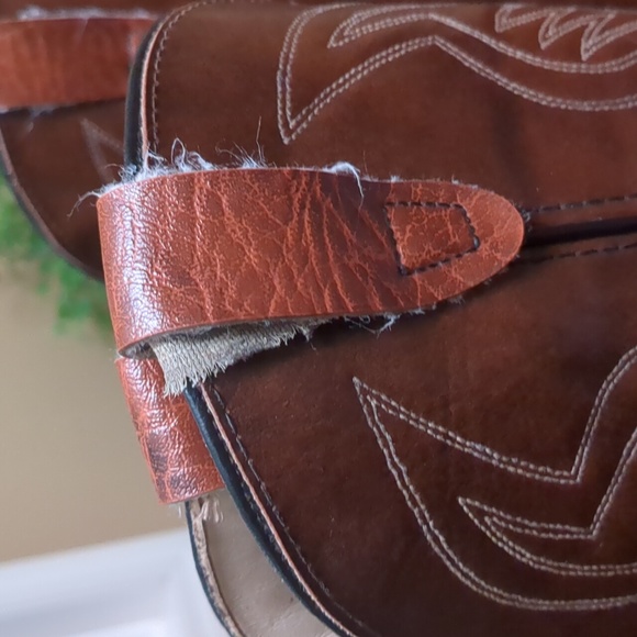 Bronco Brown Cowboy Western Boots size men's 7.5 - Picture 4 of 11